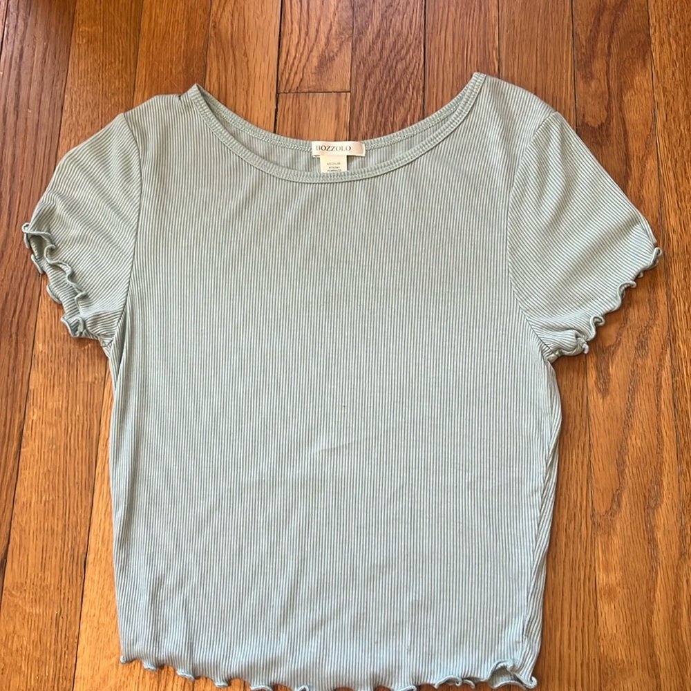 light green shirt